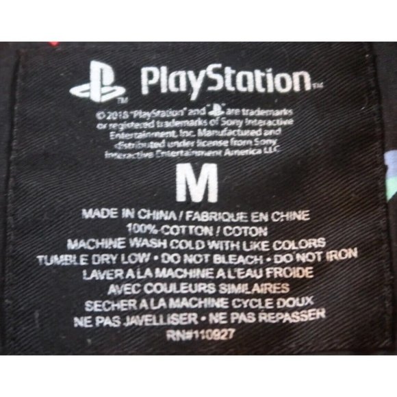 Sony PlayStation All Over Print Logo Button-Up Shirt Men's Sz Medium RARE - Picture 4 of 13